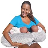 Stillkissen Zwillinge grau I Zwillingsstillkissen TwinKi von Traumreiter I Zwillinge Stillen Kissen mit Lumbar Support und Anschnallgurt I Twin Stillkissen für Zwillinge I Zwillingskissen