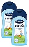 Bübchen Baby Öl, sensitives Körperöl für zarte Babyhaut, mit Sheabutter und Sonnenblumenöl, Menge: 2 x 400 ml