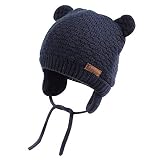 DRESHOW Unisex Baby Mütze Süßer Bär Kleinkind Earflap Beanie Warm für Herbst Wintermütze