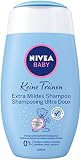 NIVEA BABY Keine Tränen Extra Mild Shampoo (200 ml), extra mildes Babyshampoo mit beruhigender Kamille, sanftes Haarshampoo mit Augenschutz