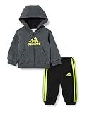 adidas Logo Fleece Hooded Trainingsanzug Dgreyh/Sesosl 80