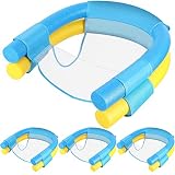 Sling Schwimmen Mesh Stuhl Schwimmend Nudelstuhl Poolnudeln Schwimmnudeln Sling Mesh Stuhl Poolnudeln für Erwachsene, Verbessert Größer Mesh Port Design, Nudel Nicht Enthalten (4 Packungen)
