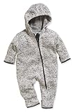 Playshoes Fleece-Overall Unisex Kinder Jumpsuit, grau Strickfleece, 74