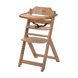 Safety 1st Timba - Mitwachsender extragroßer Hochstuhl mit abnehmbarem Tisch, Buchenholz, Naturholz, 1 Stück (1er Pack)
