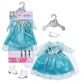 BABY born Eisprinzessin Set aus Puppenkleid, Diadem und Schlittschuhen für 43cm Puppen, 832257 Zapf Creation