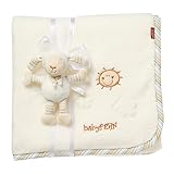 Fehn Kuscheldecke Schaf - Kuschelige Schmusedecke als Babydecke - Schmusetuch & Krabbeldecke für Kinderwagen und Babyschale - optimales Schnuffeltuch und Erstlingsdecke - Für Babys ab 0+ Monaten