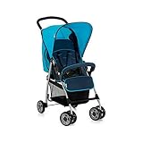 Hauck Buggy Sport / Ultra Leicht - nur 5,9 kg / Klein Faltbar / XL Einkaufs Korb / mit Liegeposition / Sonnen Verdeck / Belastbar bis 18 kg / Blau