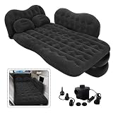 Grassman Aufblasbare Auto-Luftmatratze, tragbares schmutzabweisendes Auto-Reisebett mit zwei Kissen, erweitertes universelles SUV-Auto-Luftbett mit Luftpumpe für Reisen, Wandern