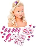 Bayer Design 90005AB Frisierkopf Schminkkopf Super Model mit Kosmetik, 27 cm