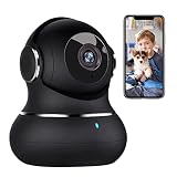 Little elf Überwachungskamera, 2K Babyphone mit Kamera mit Bewegungserkennung, Nachtsicht, Zwei-Wege-Audio, 360 Grad Kamera Überwachung Innen, [2023 Neu] WLAN Kamera, Hunde Kamera mit APP, Alexa