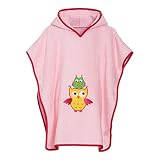 Playshoes Bademantel Handtuch Unisex Kinder,Eule,S (bis ca. 4 Jahre)