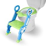 BALLSHOP Toilettensitz Kinder mit Treppe, Töpfchen Trainer, Toilettenaufsatz, kindertoilette,Toilettentrainer für Kinder,Toilettenaufsatz für Jungen und Mädchen Grün