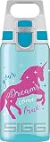 SIGG VIVA ONE Unicorn Kinder Trinkflasche (0.5 L), schadstofffreie Kinderflasche mit auslaufsicherem Deckel, einhändig bedienbare Trinkflasche für Kinder