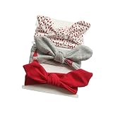 COUXILY Baby Mädchen Stirnband Baumwolle Haarband mit Bogen für 0-24 Monaten