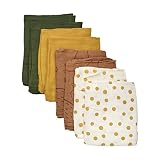 Pippi Mullwindeln 8er Pack Stoffwindeln Musselin Windeln (Maisgelb Dots)