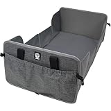 Original Dooky Traveller - faltbares Baby Reisebett inkl. Matratze - superleicht, kompakt, Fächer an den Außenseiten, 41 x 75 cm (aufgebaut) / 41 x 26 cm (gefaltet), 100% Polyester, Schwarz