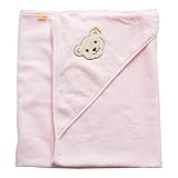 Steiff Baby - Mädchen Bath Towel With Hood Badetuch, Ballerina, Einheitsgröße EU