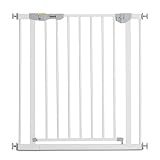 hauck Treppenschutzgitter Türschutzgitter Autoclose N Stop 2, Selbstschließend, Basisgitter ohne Verlängerung für Breiten 75 - 80 cm, ohne Bohren, Einhändiges Öffnen, Metall (White)