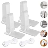 6 Stück Türdrückerschloss Zum Kleben Fenstersicherung Kinder Kindersicherung Tür Türsicherung Tuergriff TüRhebelschloss Baby Door Locks For Lever Doors Für Balkon Schlafzimmer Wohnzimmer (Weiß)
