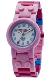 LEGO Friends 8020172 Stephanie Kinder-Armbanduhr mit Minifigur und Gliederarmband zum Zusammenbauen, rosa/weiß, Kunststoff, analoge Quarzuhr, Junge/Mädchen, offiziell