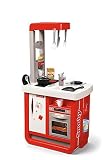 Smoby 310819 - Bon Appetit Küche - Spielküche für Kinder mit vielen Funktionen, Töpfen, Pfannen, Küchenbesteck, Herd, Ofen, für Kinder ab 3 Jahren