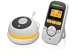 Motorola MBP169 - Tragbare Babyphone Audio mit Display 1.5 Zoll und Babypflege-Timer – Weiß