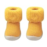 MEITOUNAO Baby Schuhe 6-12monate Mädchen Kleinkind Schuhe Jungen 1 Paar Weiche Lauflernschuhe Kinderschuhe Baby Hausschuhe Winter Socken Weiche Sohle Bequem rutschfest Krabbelschuhe Hausschuhe