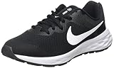 Nike Revolution 6 Kinder Sneaker, Black/White-Dk Smoke Grey, 35 EU