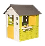 Smoby - Spielhaus Sunny Flower - großes Kinderspielhaus für drinnen und draußen, mit viel Zubehör, für Kinder ab 2 Jahren, Exklusiv, Kunststoff, Mehrfarbig