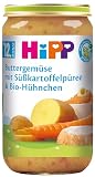 HiPP Buttergemüse mit Süßkartoffelpüree und Bio-Hühnchen, 6er Pack (6 x 250 g)
