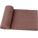 LifeTree Solide Baby Pucktücher 100% Bio-Baumwolle, Große 120x120cm Musselin Tuch, Mullwindeln Spucktücher Babydecken für Neugeborene für Junge und Mädchen