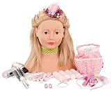 Götz 1792055 Haarwerk Lollipop Signature Edition, Blonde Haare, braune Augen - 28 cm hoher Frisierkopf- und Schminkkopf in 50-teiligen Set - geeignet für Mädchen ab 3 Jahren