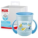 NUK Mini Magic Cup Trinklernbecher | auslaufsicherer 360°-Trinkrand | ab 6 Monaten | praktische Griffe | BPA-frei | 160 ml | blauer Marienkäfer