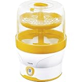 Beurer 953.08 BY 76 digitaler Dampfsterilisator, desinfiziert bis zu 6 Flaschen ohne chemische Zusätze, 1 Stück (1er Pack)