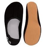 Siegertreppchen Gymnastikschuhe Stoff (Größe 27) Schwarz Turnschläppchen für Mädchen & Jungen - Ballettschuhe atmungsaktiv & rutschfest – Schläppchen – Ballerinas