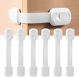 Jiasifu Kindersicherung Schrank und Schubladen,6er Pack Verstellbare Kinder Sicherheits,kindersichere Schlösser Ohne Bohren und Starke Klebstoffe Für Schrank,Kühlschrank,Gefrierschrank,Schubladen