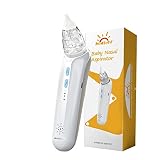 Nasensauger Baby Elektrisch, MOMTORY Staubsauger Nasensauger Baby Elektrischer Nasenwegreitsauger für Neugeborene mit Licht,Sauger mit Beruhigender Funktion,USB Wiederaufladbar mit 3 Saugstärken
