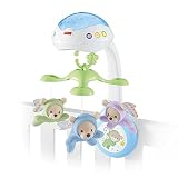 Fisher-Price 3-in-1 Traumbärchen Mobile Nachtlicht mit beruhigender Musik und White Noise mit Sternenlichtern Babyerstausstattung, ab 0 Monaten, CDN41