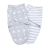 Lilly and Ben® Pucksack 2er Set I Baumwoll-Puckdecke I Baby mühelos pucken I atmungsaktives Pucktuch mit weichen & verstellbaren Klettverschlüssen