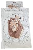 Disney Simba Mufasa Bettwäsche für Babys, 2 Stück, 100 x 135 cm, 100% Baumwolle