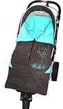 ByBoom Baby Fußsack 2in1 Frühjahr, Sommer, Herbst, Universal für Babyschale, Autokindersitz, z.B. für Maxi-Cosi, Römer, für Kinderwagen oder Buggy