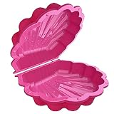 Wassermuschel Sandmuschel Sandkasten 2-teilig aus Kunststoff Muschel mit Deckel (pink)