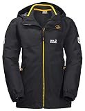 Jack Wolfskin B ICELAND 3IN1 JKT, wasser- und winddichte Outdoor Jacke, Winterjacke für Jungen mit warmer Fleece-Innenjacke, robuste Regenjacke für Jungen mit Reflektoren,phantom,128
