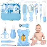 HyAdierTech Babypflege Set, 13-teiliges Babypflegeset für Baby Alltag Pflege Baby Gesundheitswesen Kit mit Thermometer Nasensauger Pipette Feeder Nagel Haarpflegeset, Fingerzahnbürste Nasenpinzette