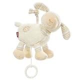 Fehn 154658 Spieluhr Schaf – Aufzieh-Spieluhr mit herausnehmbarem Spielwerk – Melodie Brahms Wiegenlied – Für Babys und Kleinkinder ab 0+ Monaten – Maße: 16 cm