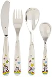 WMF Einhorn Kinderbesteck Set 4-teilig, Kinderbesteck Edelstahl, Besteck Kinder 3-9 Jahre, Cromargan poliert, spülmaschinengeeignet