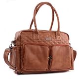 Kidzroom 030-8095-2 Wickeltasche Vision of Love- PU Leder- gesteppt - cognac, braun