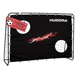 HUDORA Fußballtor Trainer mit Torwand | Kicker-Jubiläums & Standard Edition | Garten Fußball-Tor (213 x 152 x 76 cm) mit leichter Click-Montage