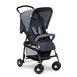 Hauck Buggy Sport, Ultra Leicht - nur 5,9 kg, Klein Zusammenklappbar, Reisebuggy mit Liegefunktion, Sonnenverdeck, Großer Korb, Melange Grau
