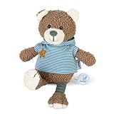 Sterntaler Spieluhr Stofftier Bär Ben aus Plüsch, Nicki und Jersey, austauschbares Spielwerk mit Schlummerlied „La Le Lu“, Greif- und Tastmöglichkeiten – 24 × 19 × 9 cm, Mehrfarbig